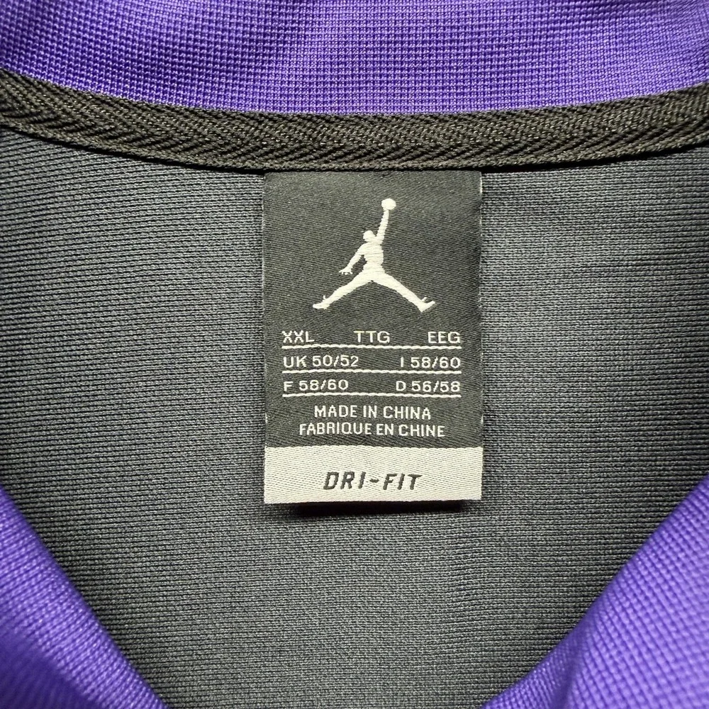 Jordan Jacket Mens 2XL Black Purple Dri-FIT Full Zip Athletic Jumpman Nike